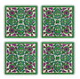 Hermia Conjunto de 4 Alfombrillas de Cristal de Piedra Natural Multicolor